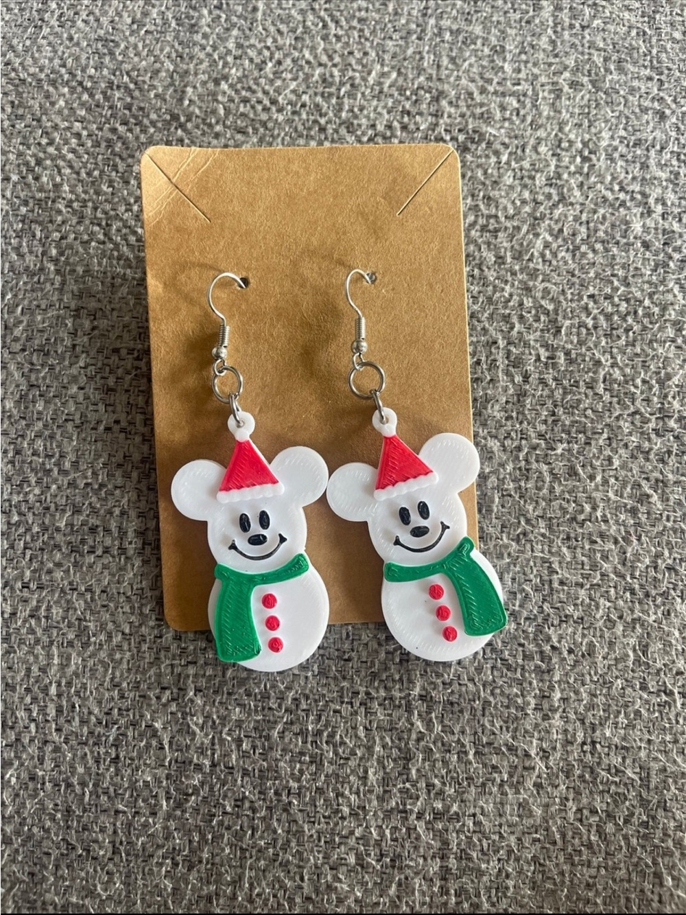 Mickey Snowman Earrings